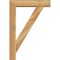 Ekena Millwork Traditional Block Rough Sawn Bracket w/ Offset Brace, Western Red Cedar, 6"W x 26"D x 38"H BKT0604X26X38TRA05RWR - alternate 4